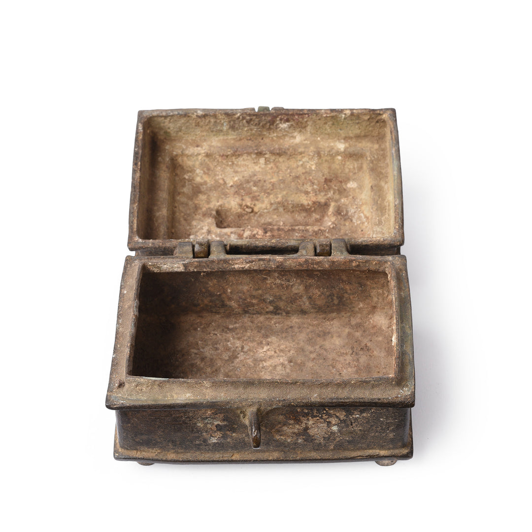 Interior Of Old Brass Dhokra Money Box From Orissa | Indigo Antiques