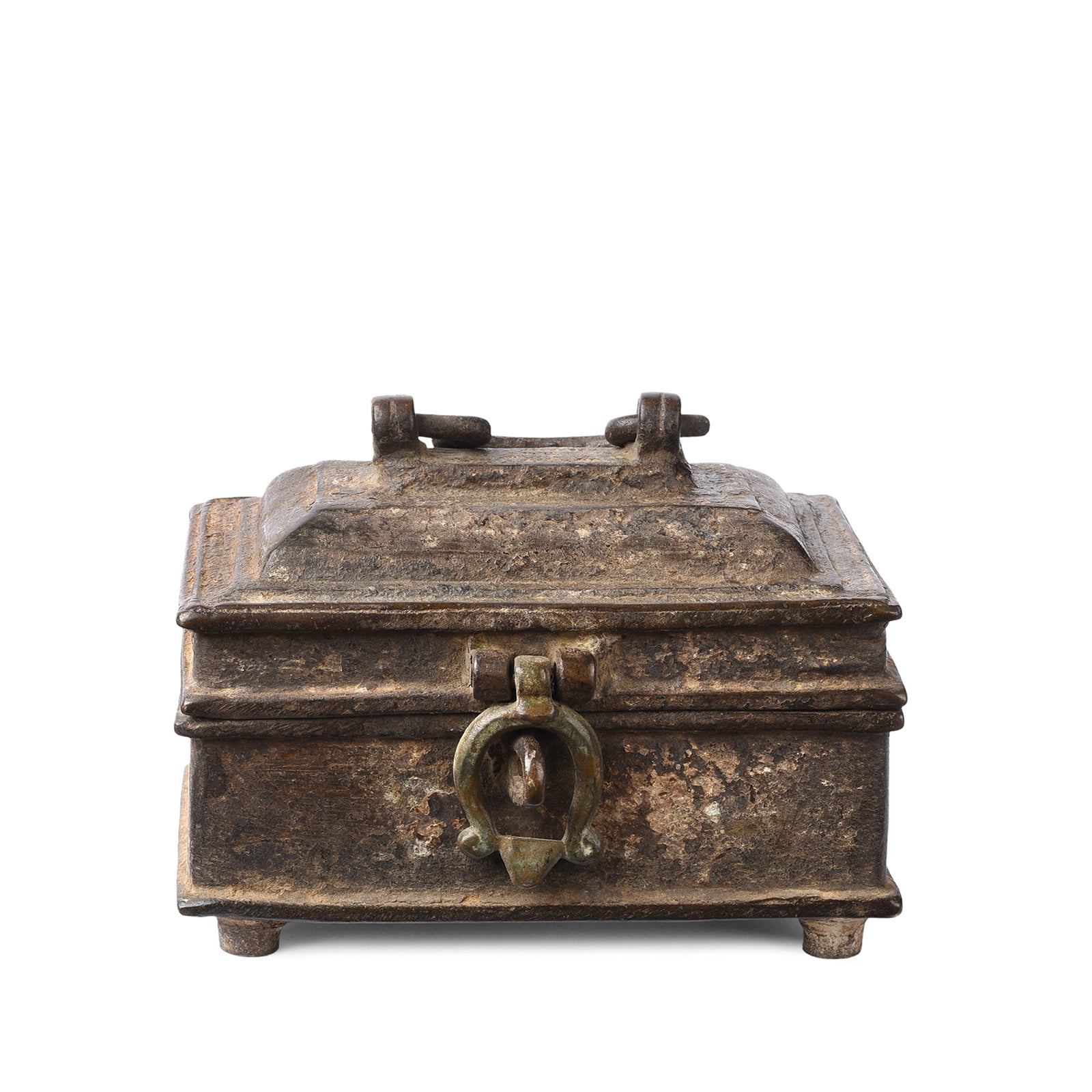 Old Brass Dhokra Money Box From Orissa | Indigo Antiques
