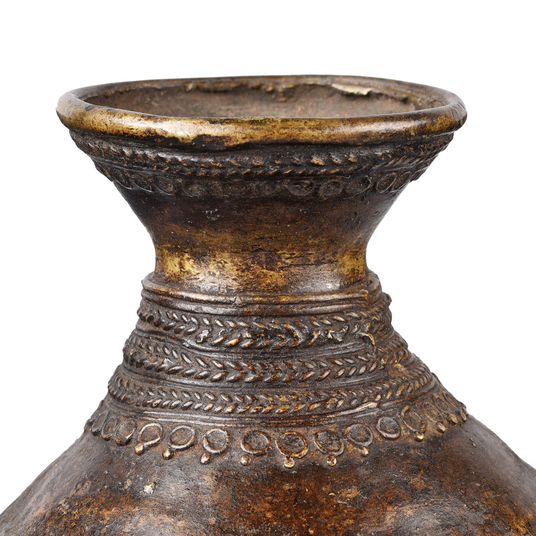 Detail From Dhokra Brass Pot From Orissa | Indigo Antiques