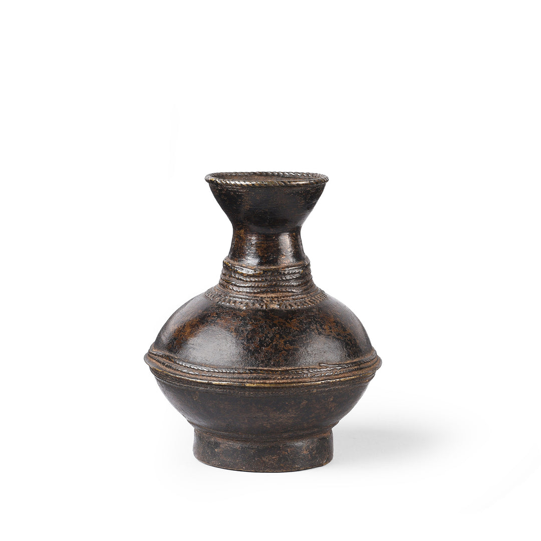 Back of Dhokra Brass Pot From Orissa | Indigo Antiques