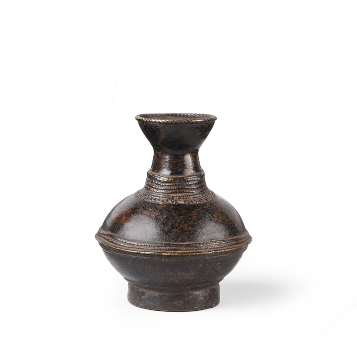 Back of Dhokra Brass Pot From Orissa | Indigo Antiques