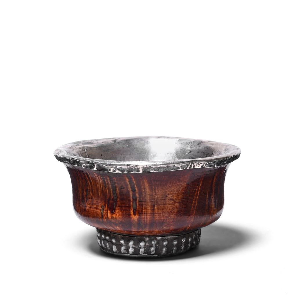 Silver & Burr Tibetan Tea Bowl - Ca 1900