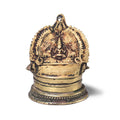 Brass Deepa Lakshmi Votive Lamp From Tamil Nadu - 19th Century