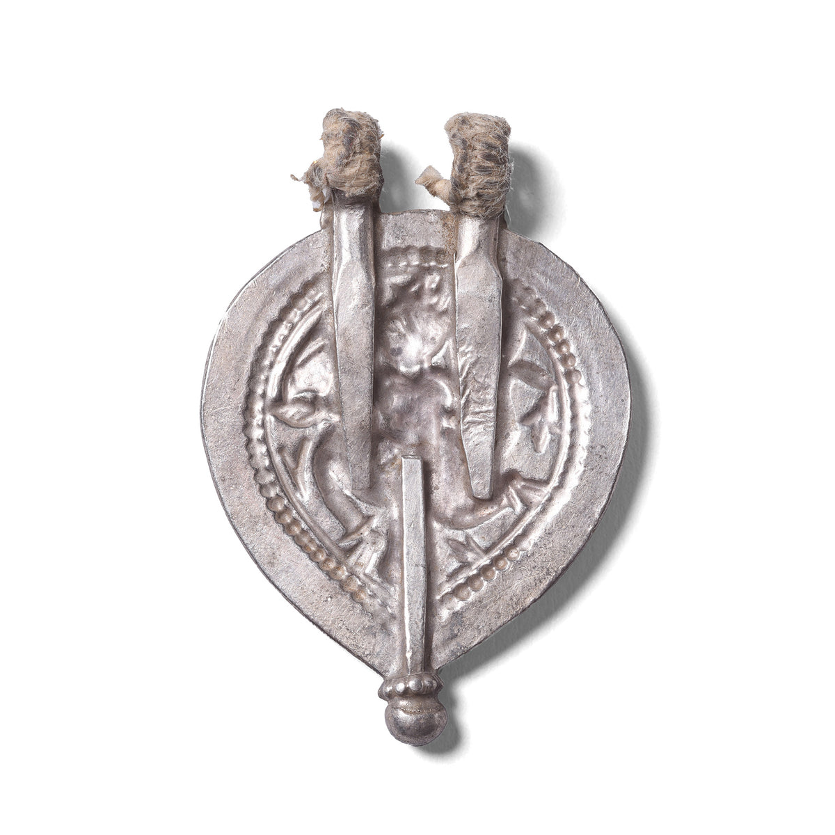 Back Of Tribal Silver Amulet From Rajasthan | Indigo Antiques