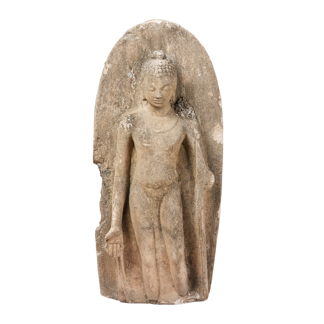 Reproduction Indian Carved Stone Standing Buddha | Indigo Antiques