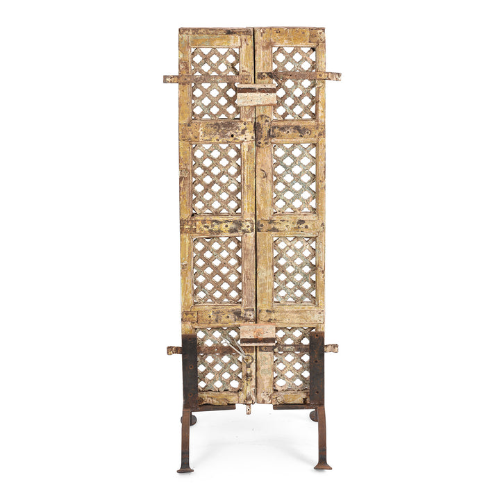 Carved Teak Jali Shrine Doors From Gujarat - 18th Century