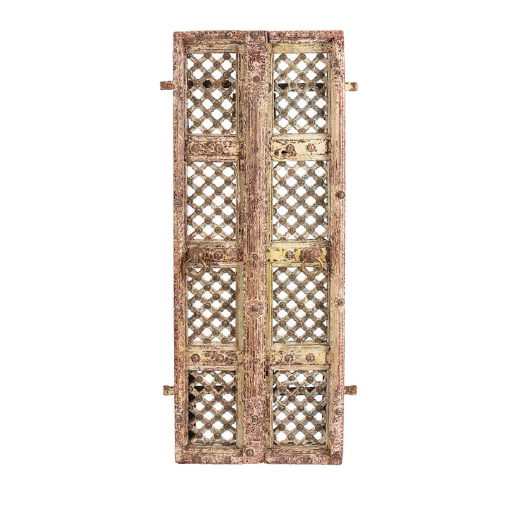 Carved Teak Jali Shrine Doors From Gujarat - 18th Century