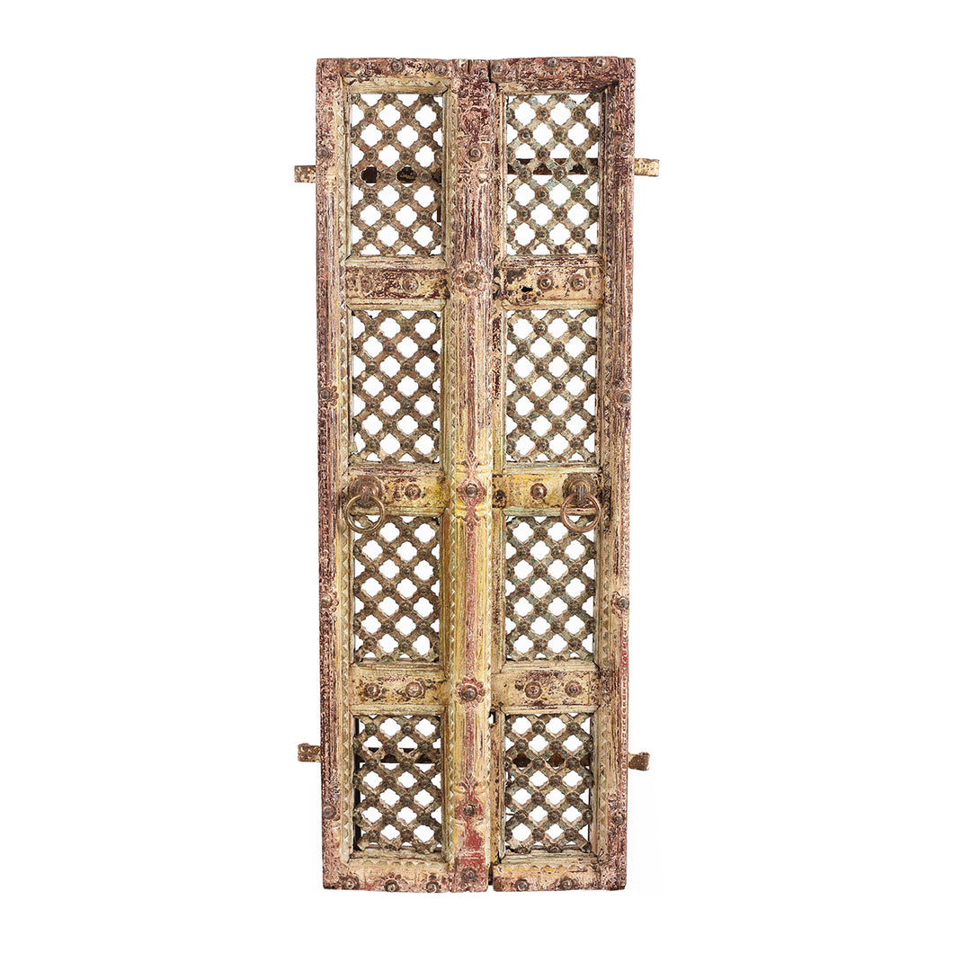 Antique Carved Teak Jali Shrine Doors From Kutch | Indigo Antiques