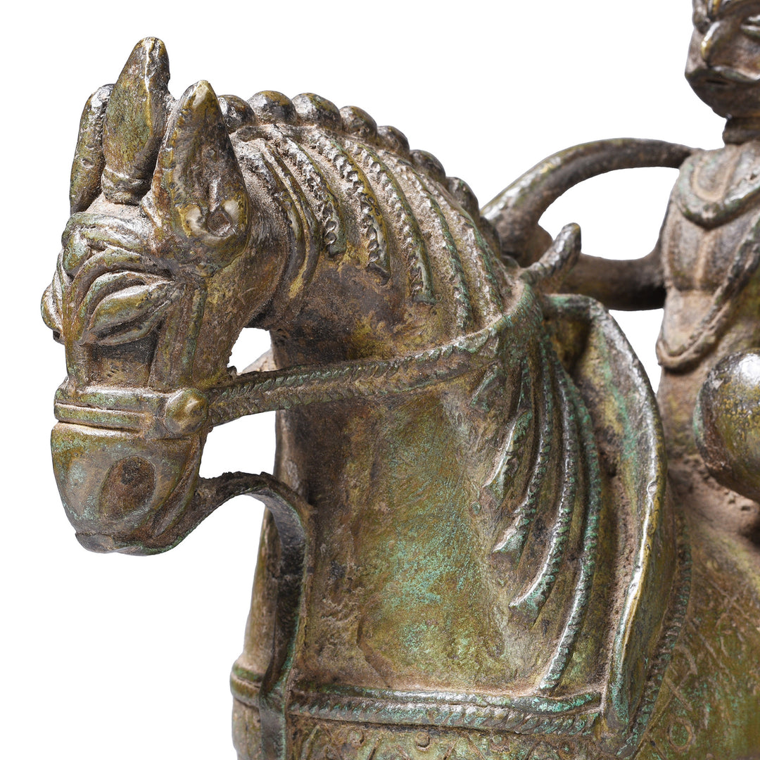 Horse Detail From Reproduction Jhansi Style Bronze Horse | Indigo Antiques