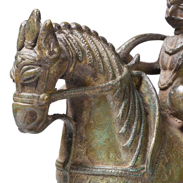 Horse Detail From Reproduction Jhansi Style Bronze Horse | Indigo Antiques