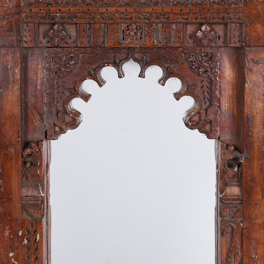 Carvings Detail From Antique Indian Mughal Mirror | Indigo Antiques