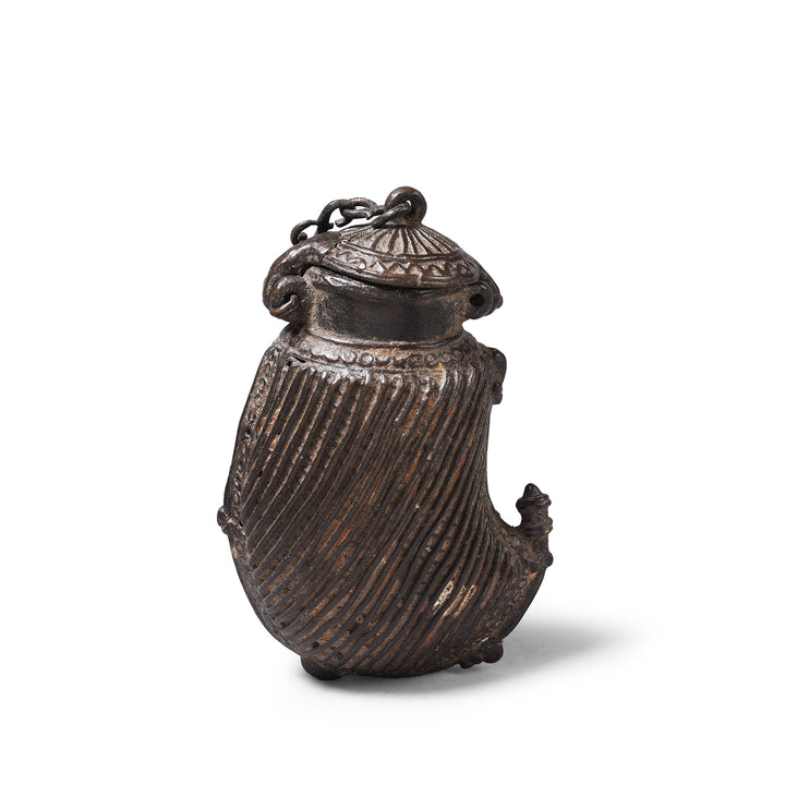 Antique Brass Mango Money Box From Orissa | Indigo Antiques