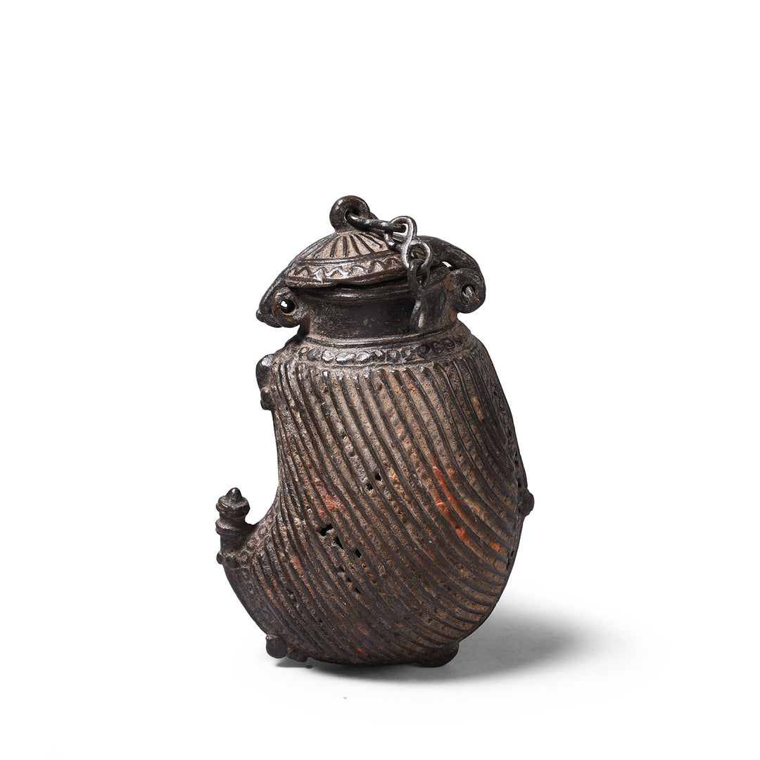 Antique Brass Mango Money Box From Orissa | Indigo Antiques