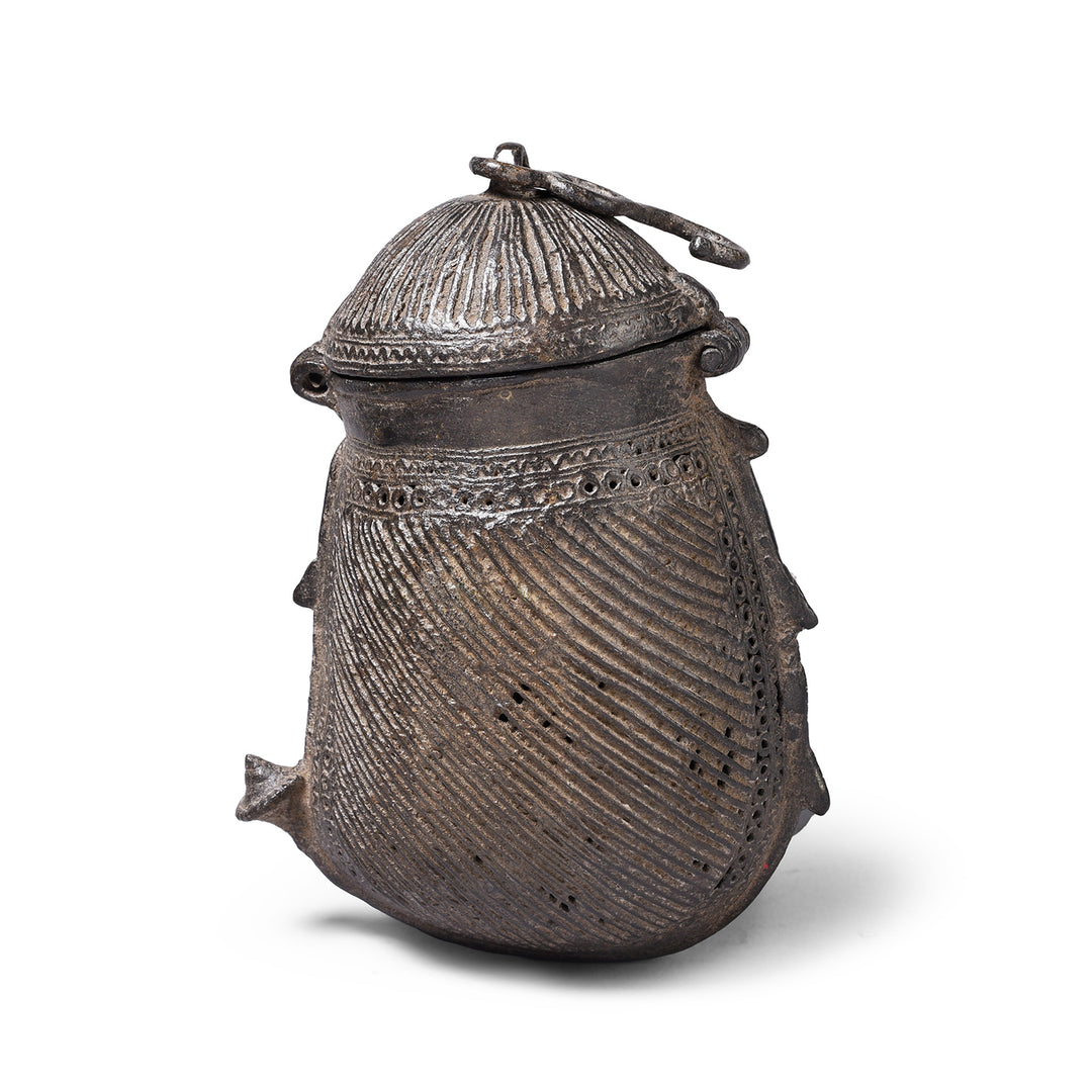 Antique Brass Mango Money Box From Orissa | Indigo Antiques