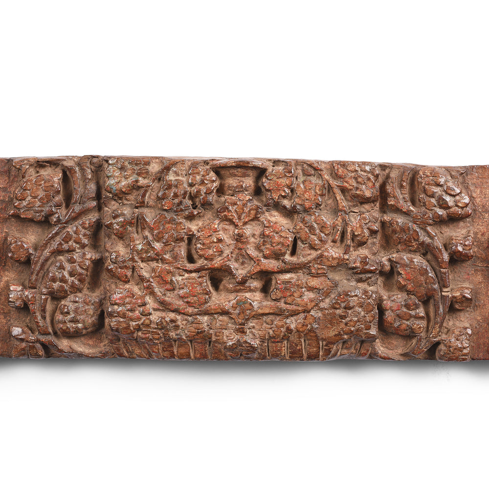 Central Design Detail From Antique Carved Indian Lintel Panel  | Indigo Antiques