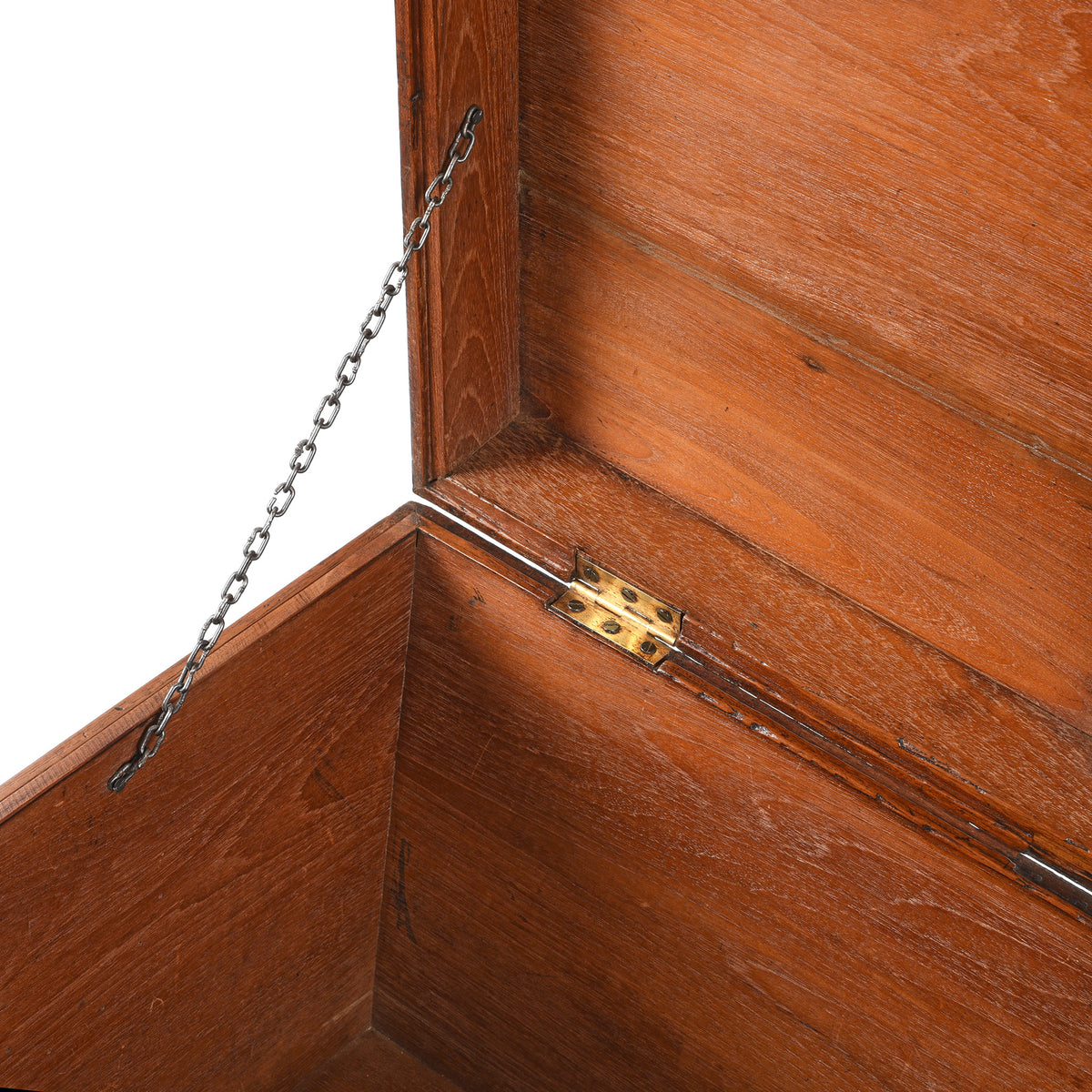 Chain detail From Antique Brass Bound Teak Military Chest | Indigo Antiques