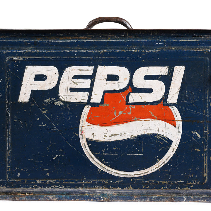 Log Detail From Vintage Pepsi Cool Box | INDIGO ANTIQUES