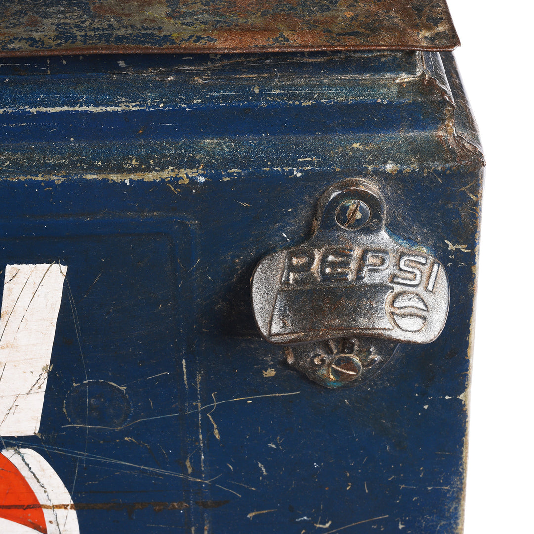 Handle Detail From Vintage Pepsi Cool Box | INDIGO ANTIQUES