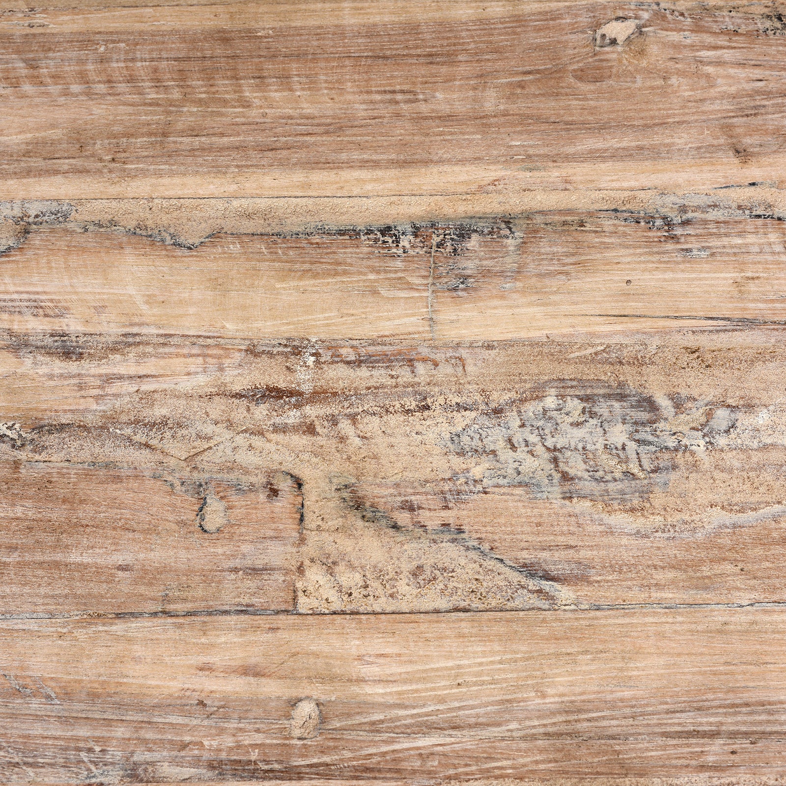 Top Surface Detail From Painted Reclaimed Teak Console Table | Indigo Antiques