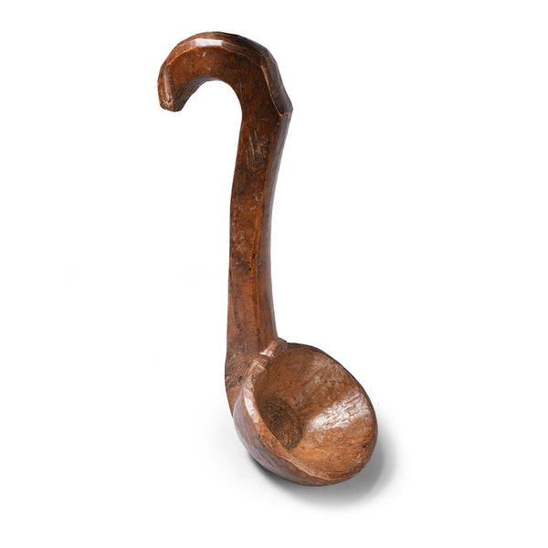 Carved Wooden Spoon From Banswara - Rajasthan - Ca 1940's Carved Wooden Spoon From Banswara - Rajasthan - Ca 1940's