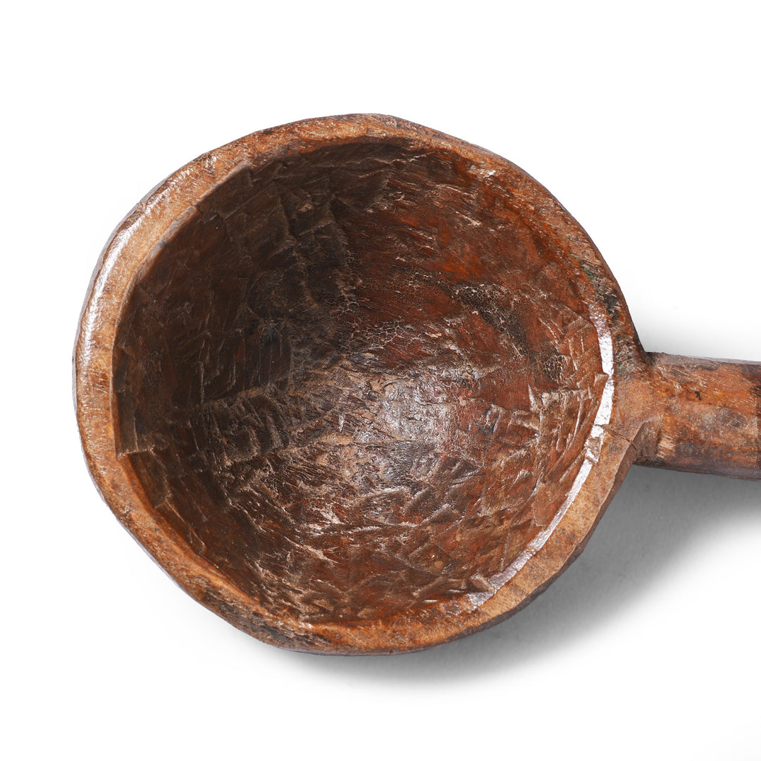 Interior Of Antique Wooden Spoon From Banswara | Indigo Antiques