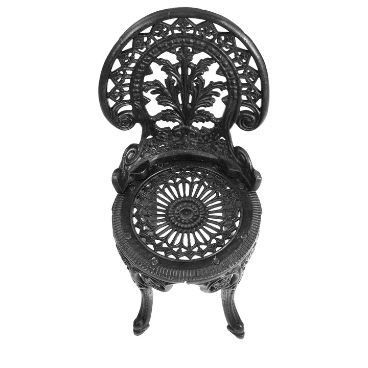 Top Down View Of Cast Iron Garden Chair | Indigo Antiques