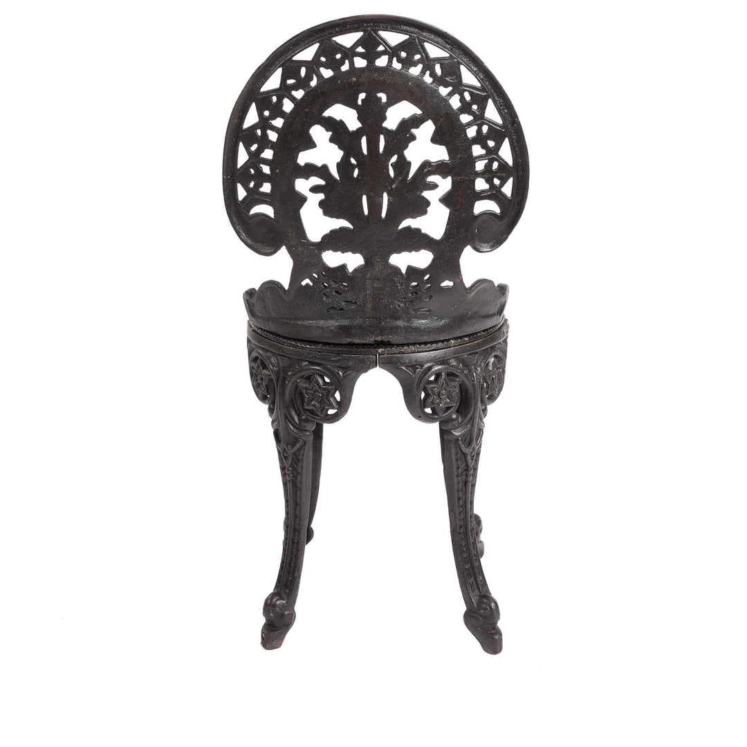 Back Of Cast Iron Garden Chair | Indigo Antiques
