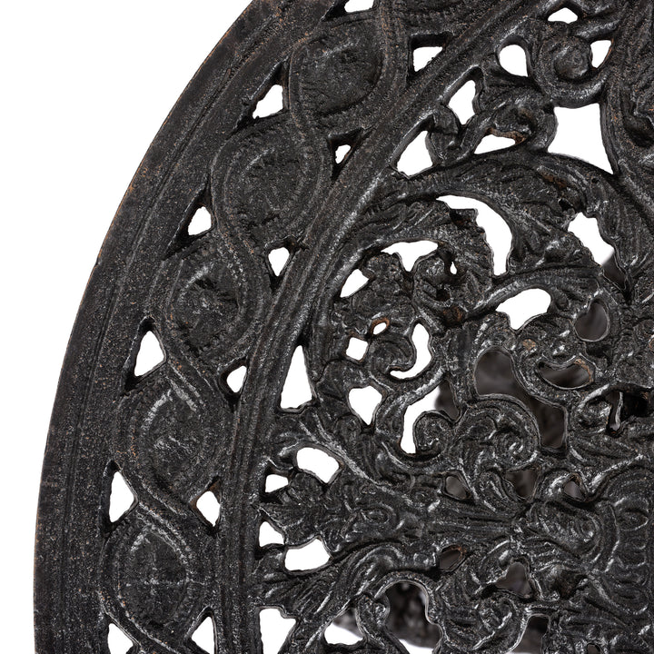 Outer Design Detail From Cast Iron Victorian Style Bistro Garden Table | Indigo Antiques