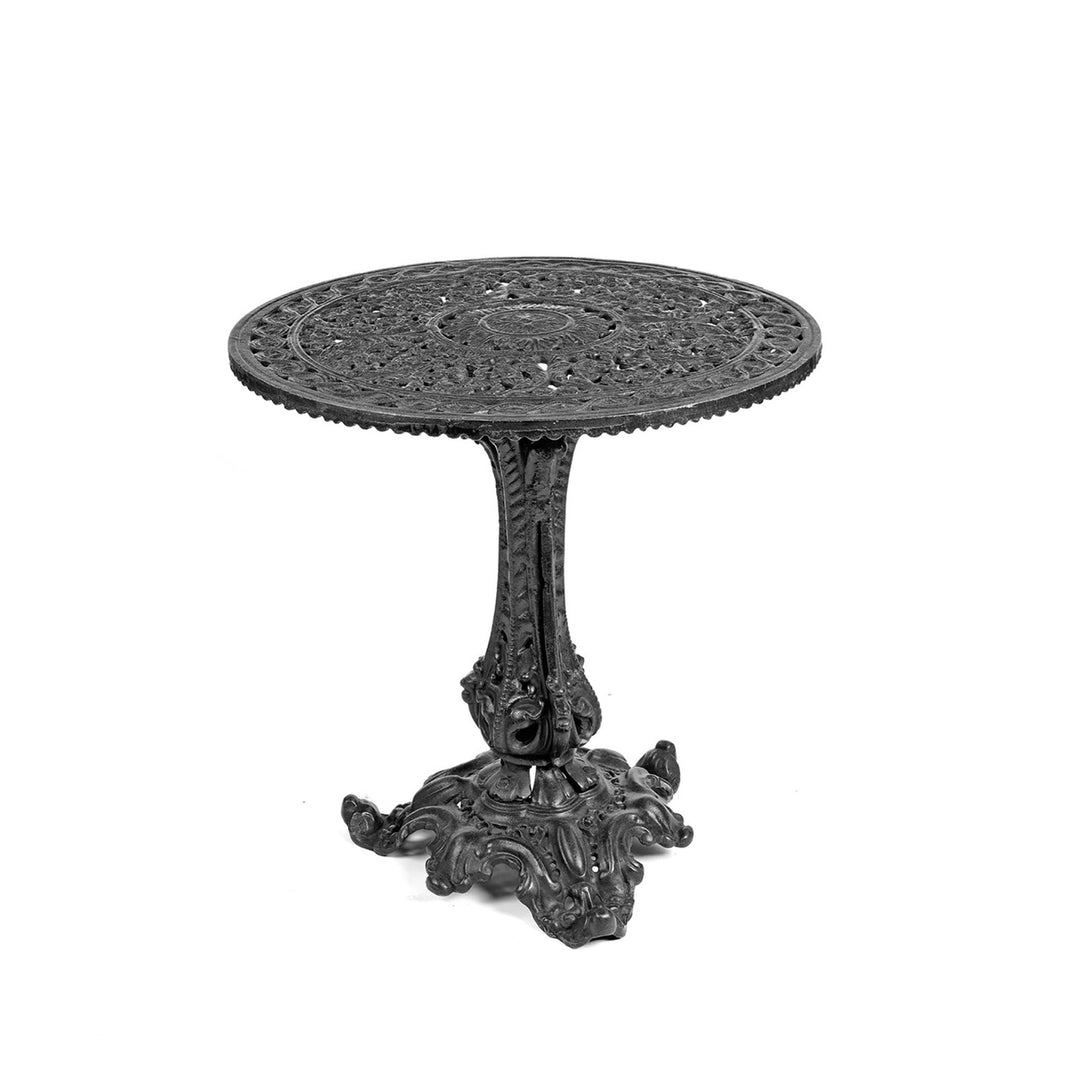 Top Down View Of Cast Iron Victorian Style Bistro Garden Table | Indigo Antiques