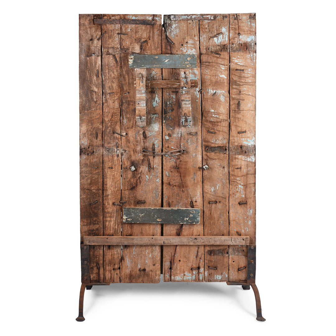 Back Of Antique Carved Teak Doors From Kutch | Indigo Antiques