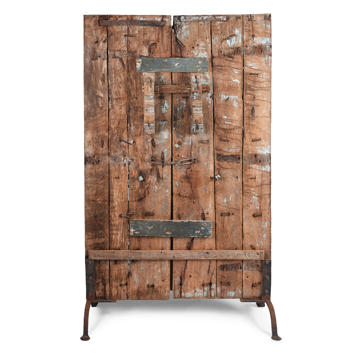 Back Of Antique Carved Teak Doors From Kutch | Indigo Antiques