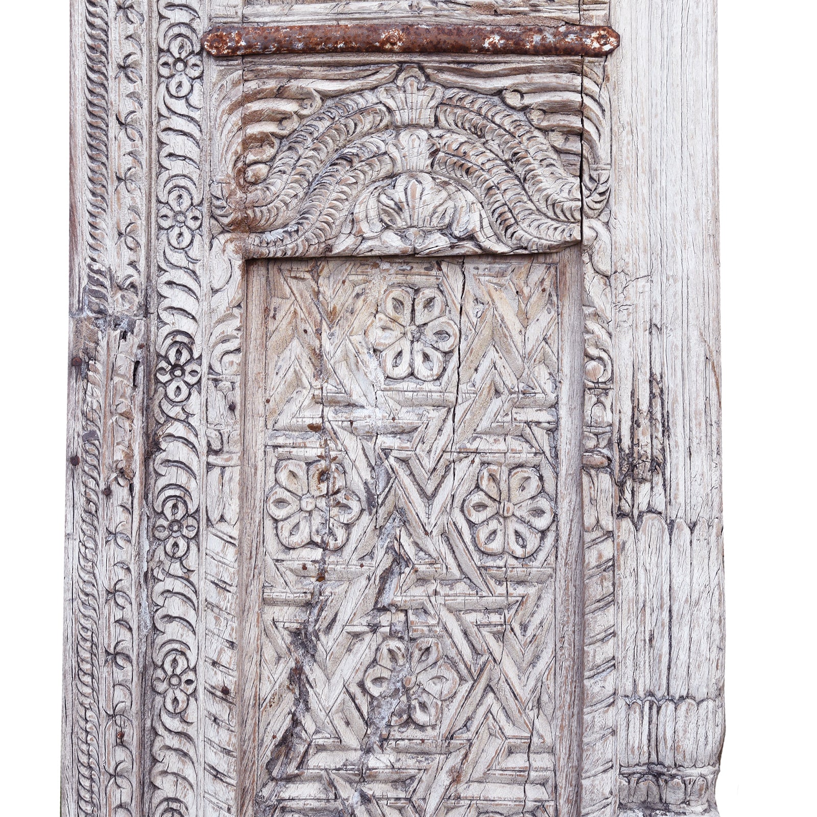 Carving Detail From Antique Carved Indian Cedar Archway | Indigo Antiques