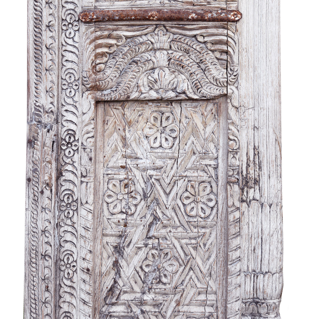 Carving Detail From Antique Carved Indian Cedar Archway | Indigo Antiques