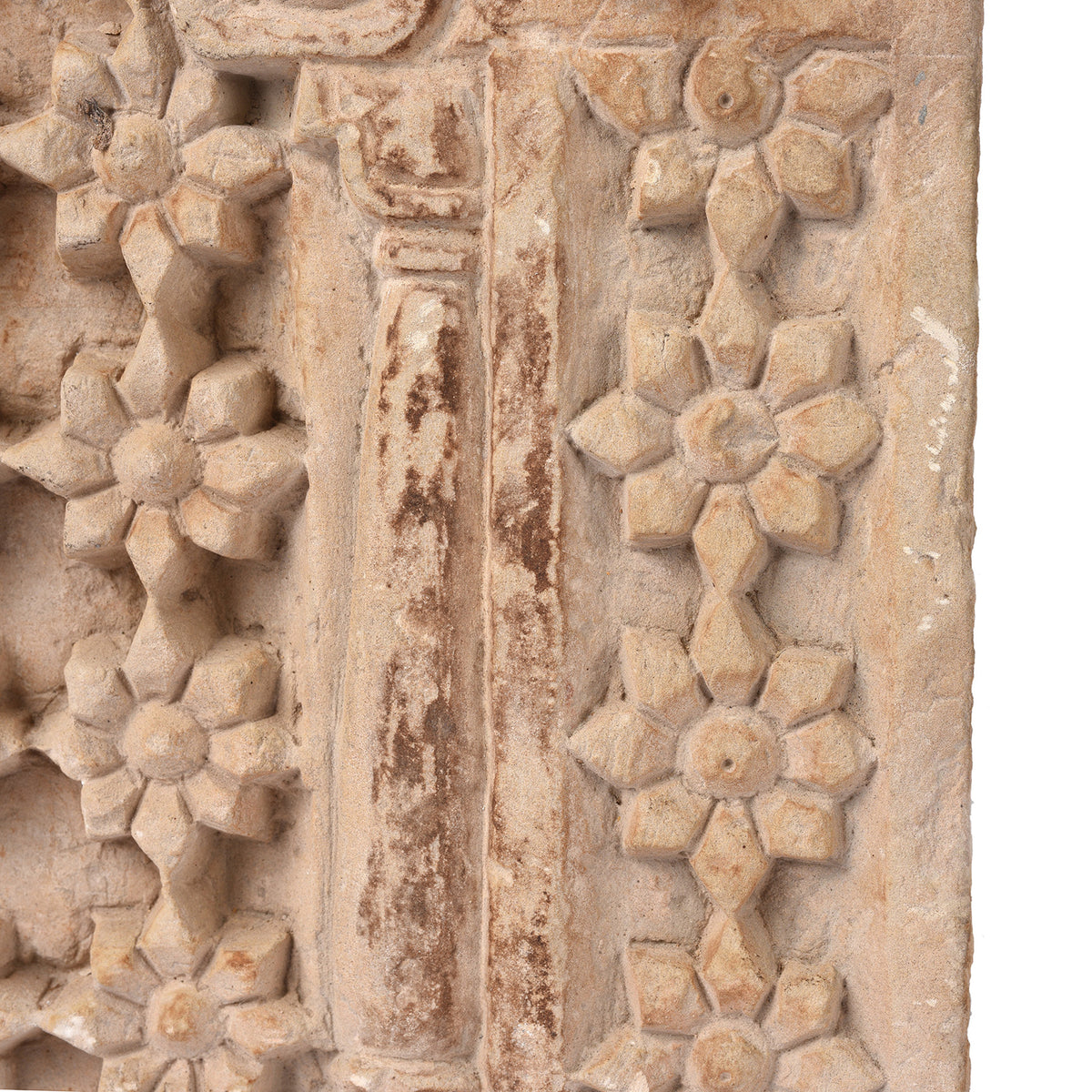 Carving Detail From Old Carved Stone Jali Panel From Rajasthan | Indigo Antiques