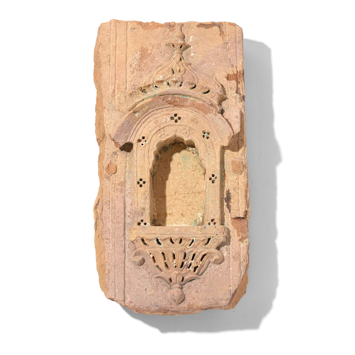 Antique Carved Stone Jharokha Lamp Niche From Rajasthan | Indigo Antiques