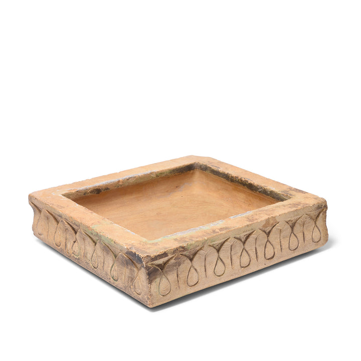 Antique Carved Stone Bird Bath From Rajasthan | Indigo Antiques