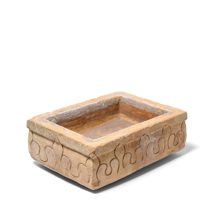 Antique Carved Stone Bird Bath From Rajasthan | Indigo Antiques