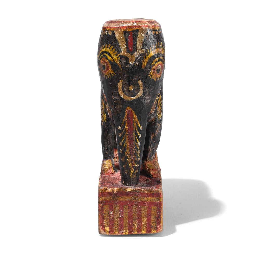Antique Painted Wooden Elephant From Orissa | Indigo Antiques