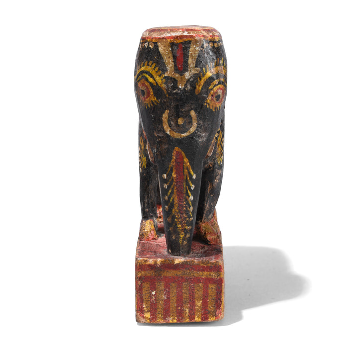 Antique Painted Wooden Elephant From Orissa | Indigo Antiques