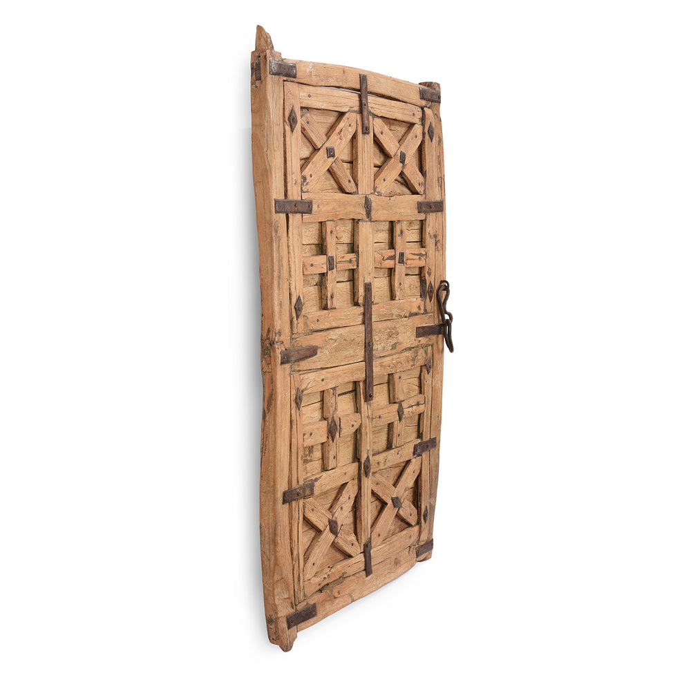 Angled VIew Of Stick Door Panel From Jaisalmer | Indigo Antiques