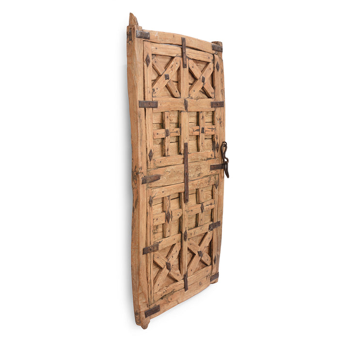 Angled VIew Of Stick Door Panel From Jaisalmer | Indigo Antiques