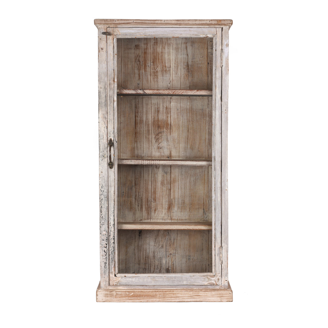 White Painted Glazed Wall Cabinet  | Indigo Antiques