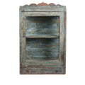 Blue Painted Glazed Large Wall Cabinet - Ca 1920