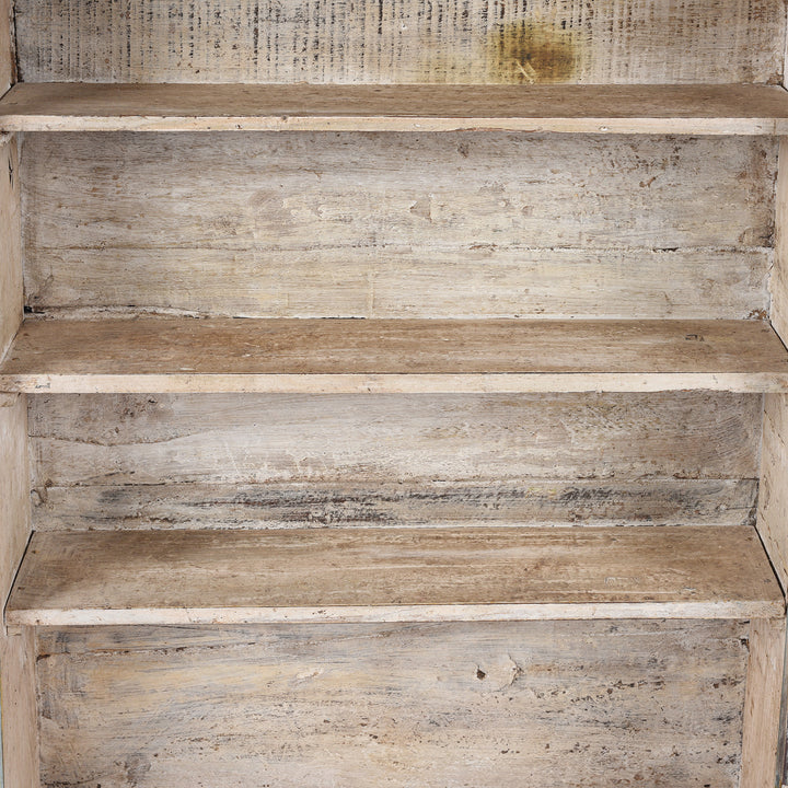 Interior Of Vintage Blue Painted Glazed Wall Cabinet - Ca 1920 | Indigo Antiques