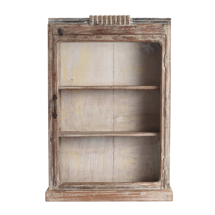 Painted Teak Glazed Tall Wall Cabinet  | Indigo Antiques