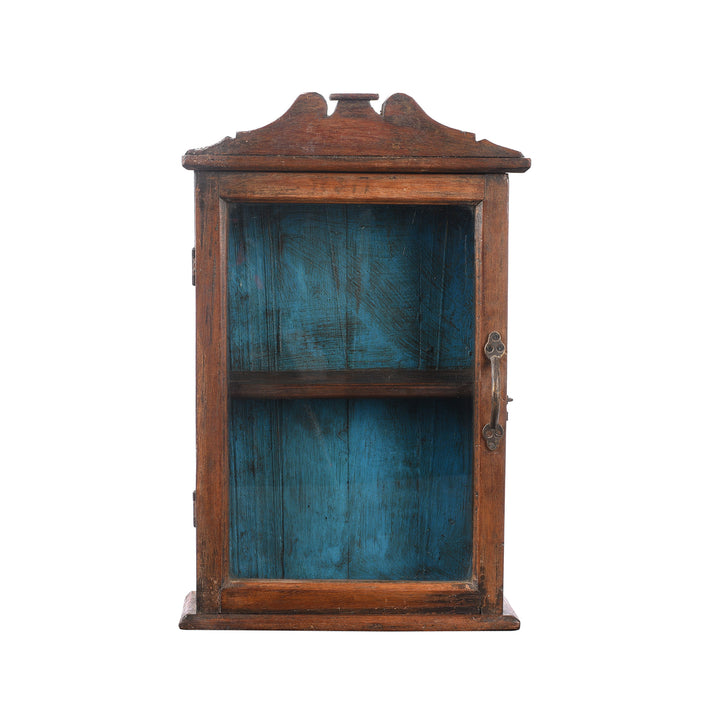 Antique Glazed Small Wall Cabinet From Gujarat - Ca 1920 | Indigo Antiques