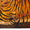 Vintage Painted Indian Tiger Panel
