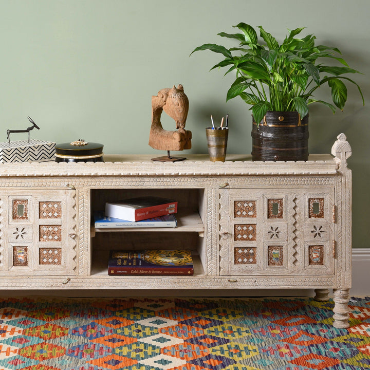 Indian Grain Measure Used as a Planter | Indigo Antiques