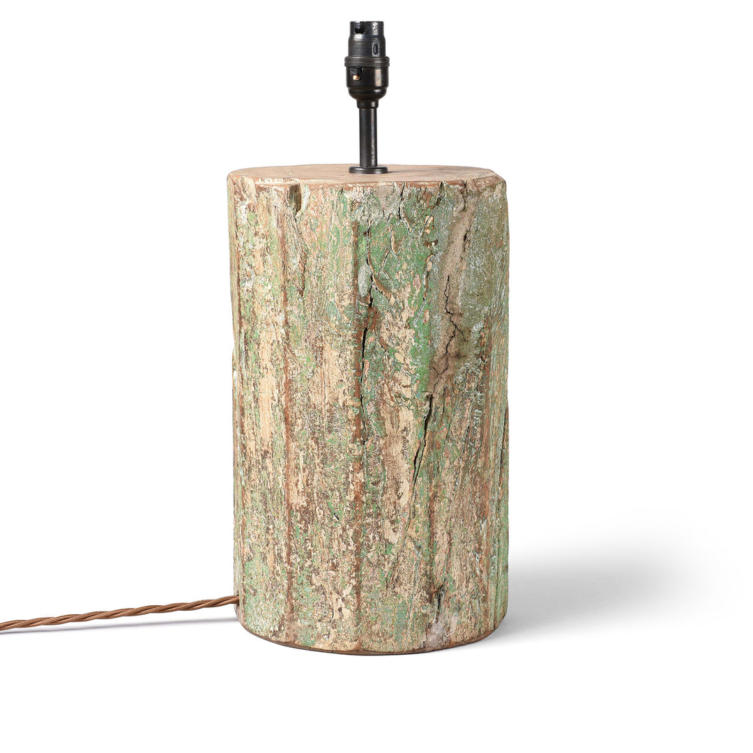 Teak Pillar Lamp From Rajasthan | Indigo Antiques