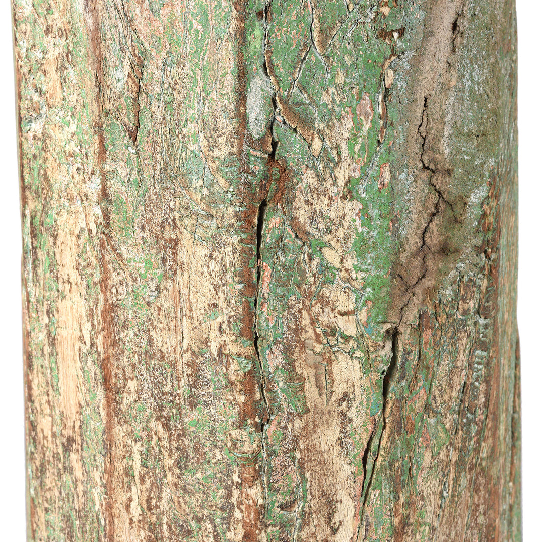 Detail From Teak Pillar Lamp From Rajasthan | Indigo Antiques